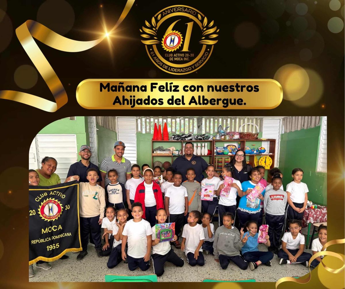 Mañana Feliz con nuestros queridos Ahijados de segundo grado del Albergue Infantil de Moca
